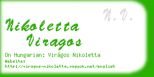 nikoletta viragos business card